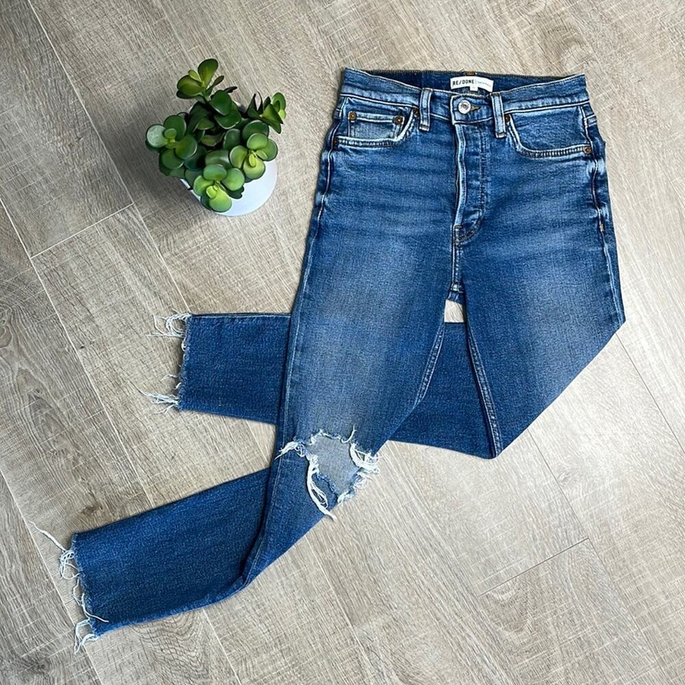 RE/DONE ORIGINALS Comfort Stretch High Rise Ankle Crop Jeans Women’s Size 26